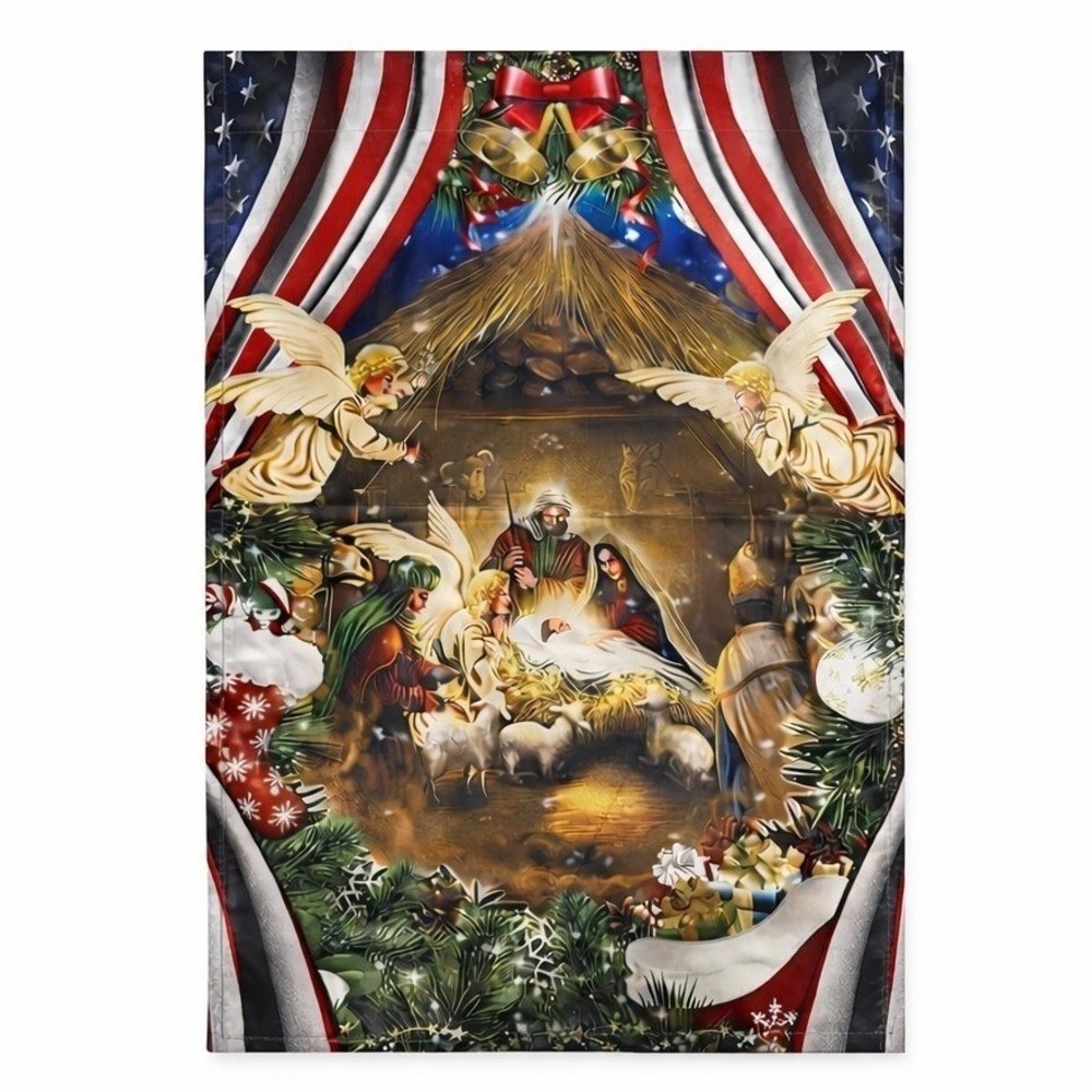 Christmas Nativity 12 x 18 Garden Flag Religious Holiday Jesus‎ Decor
